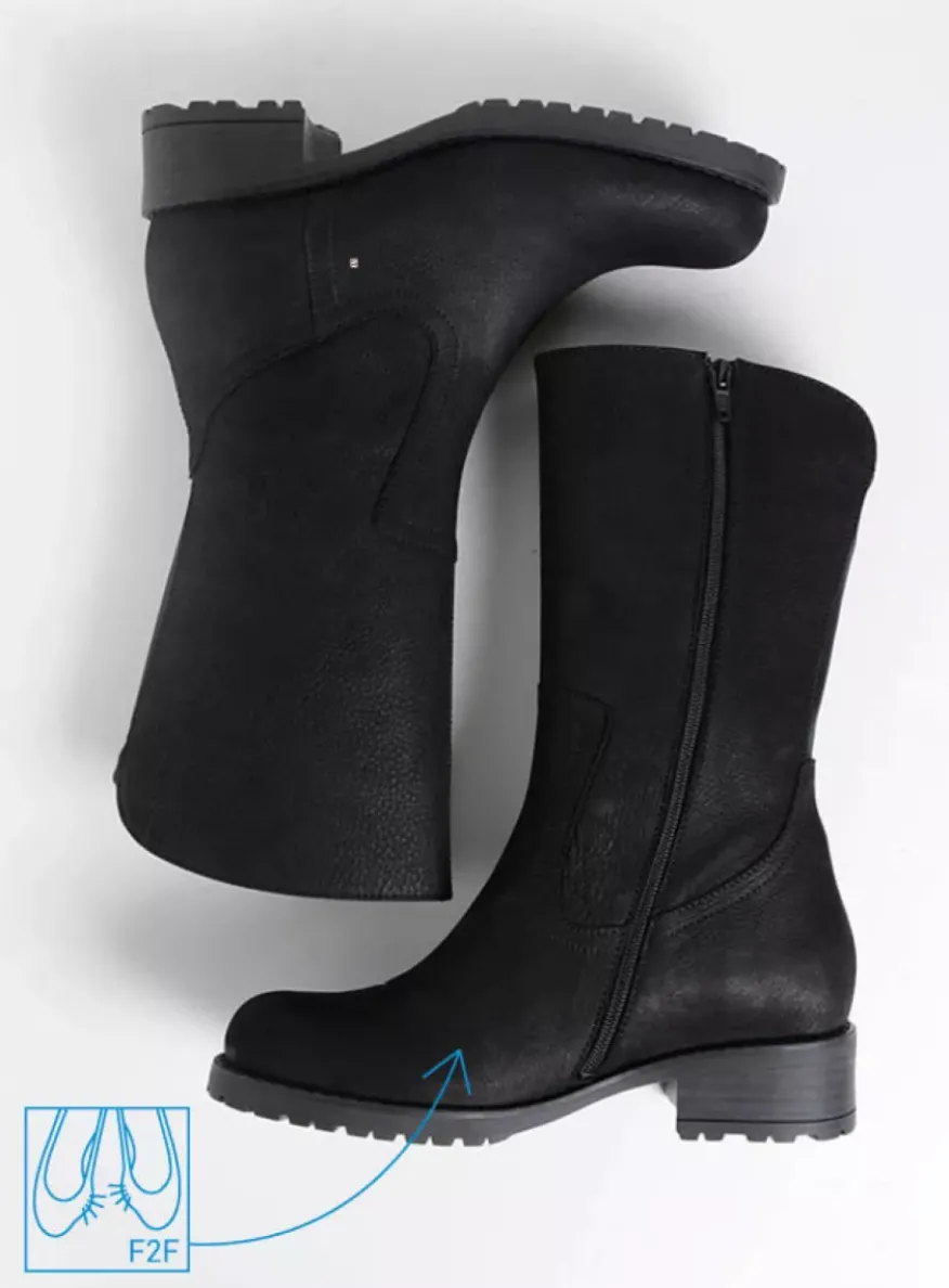 Ansina F2F - zwart nubuck