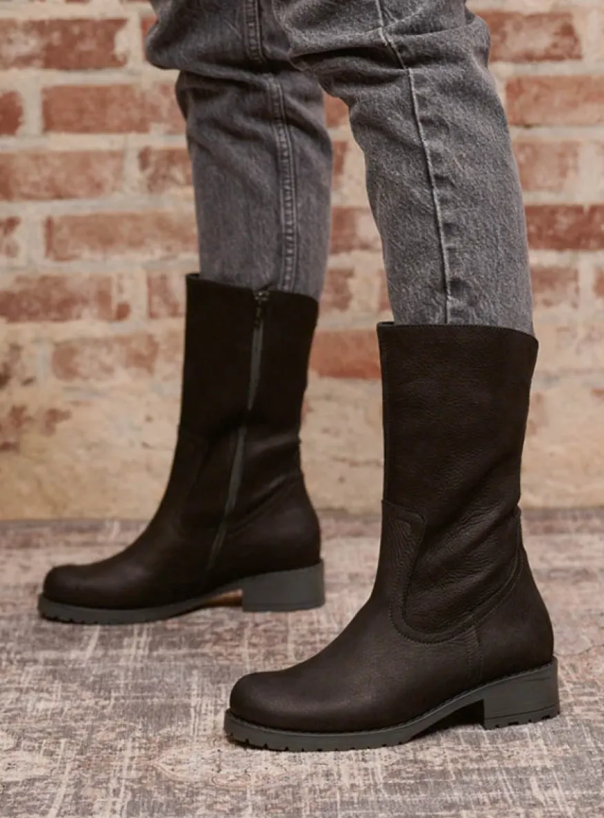 Ansina F2F - zwart nubuck