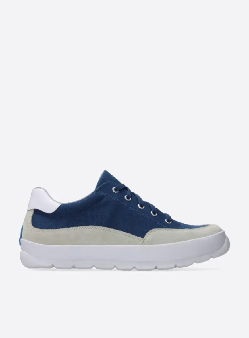 Babati - blauw canvas/suede