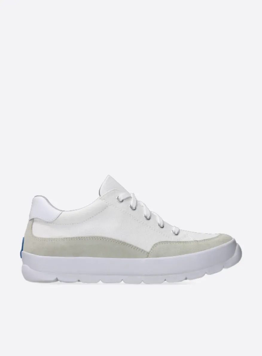 Babati - ijswit canvas/suede