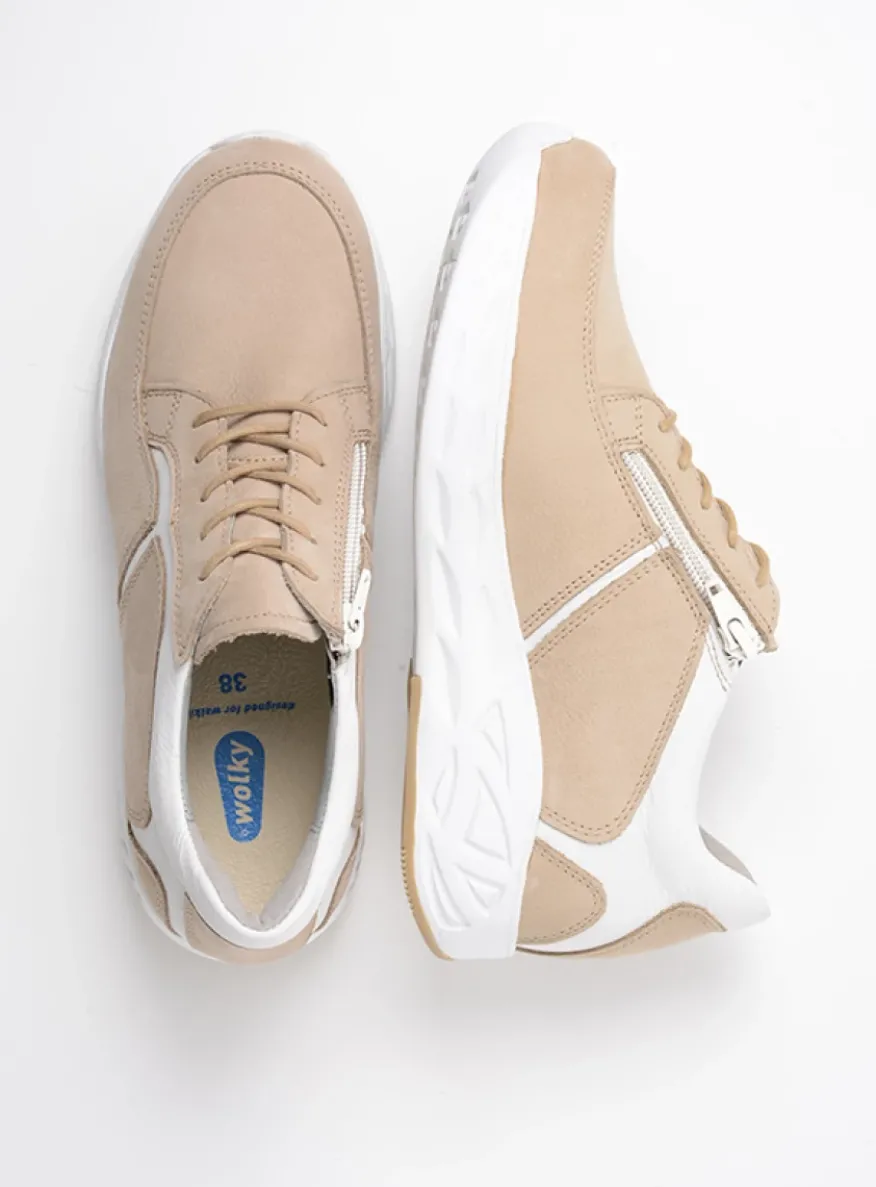 Bounce - beige-wit nubuck