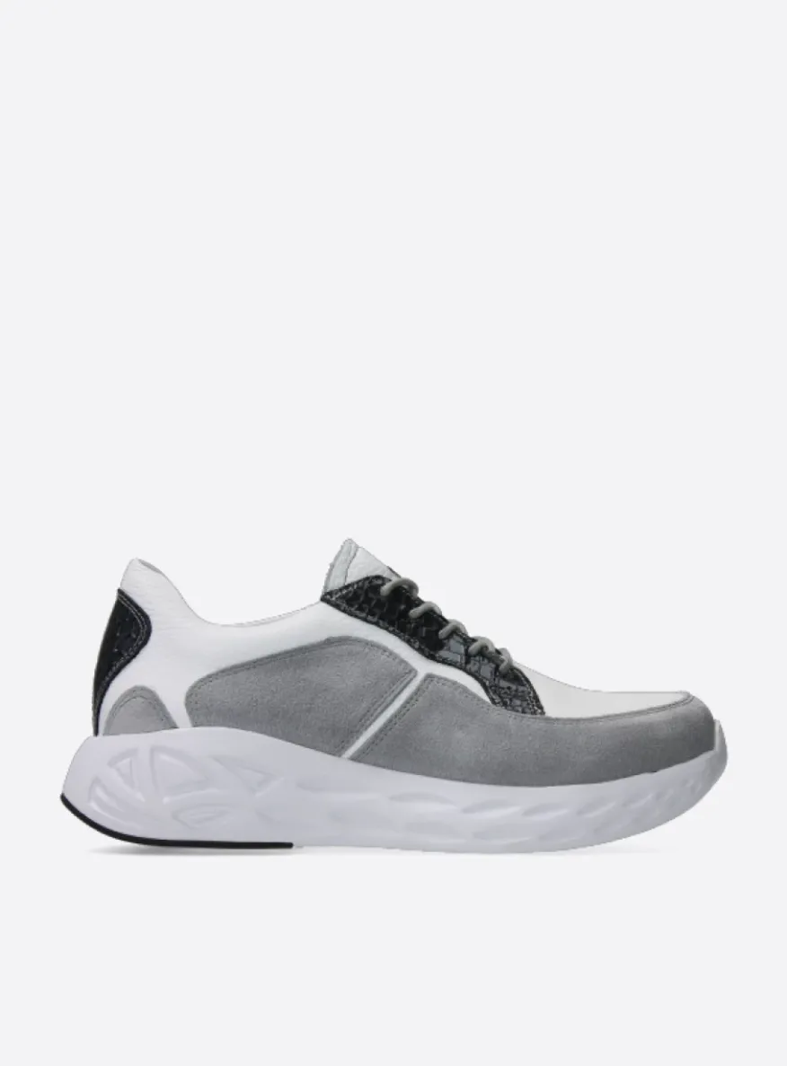 Bounce - wit/grijs combi leer