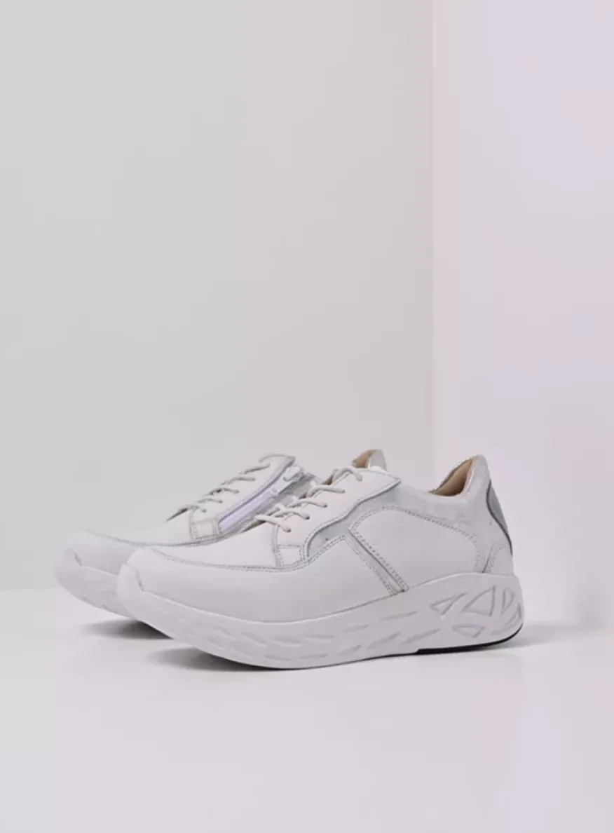 Bounce - wit/zilver leer