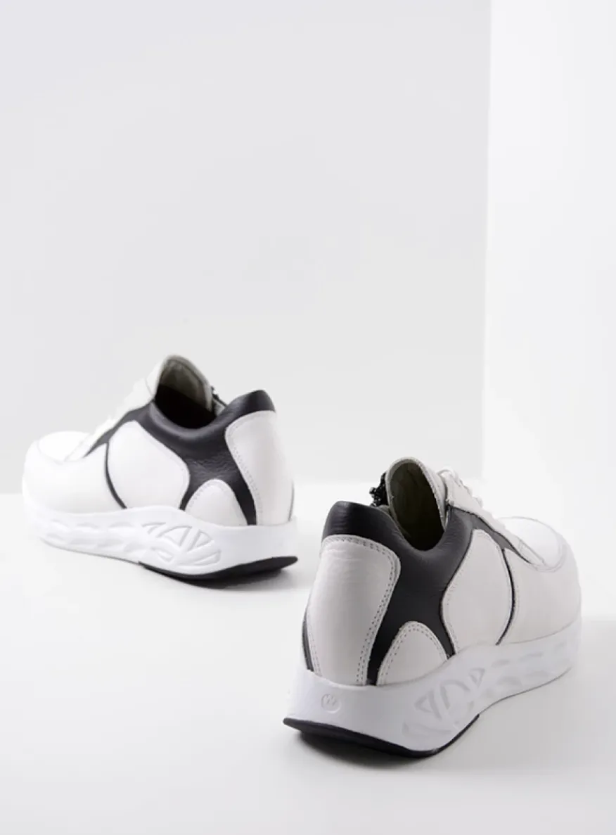 Bounce - wit/zwart leer