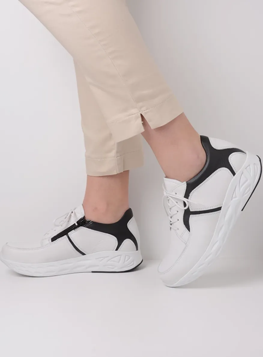 Bounce - wit/zwart leer