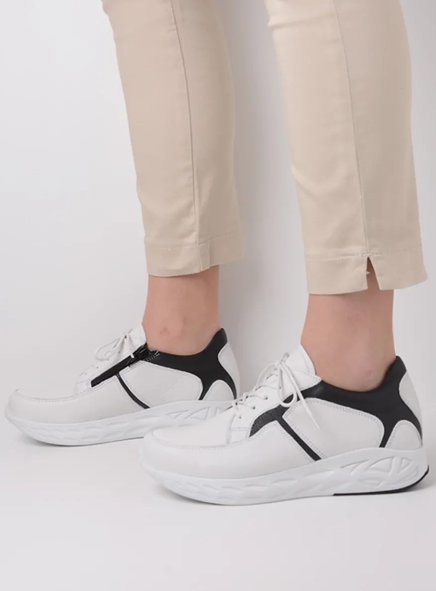 Bounce - wit/zwart leer