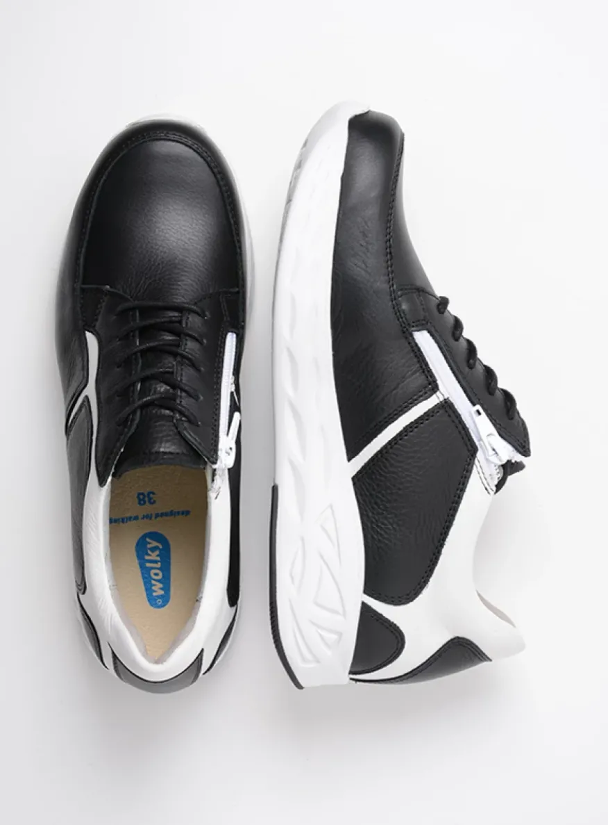 Bounce - zwart/wit leer