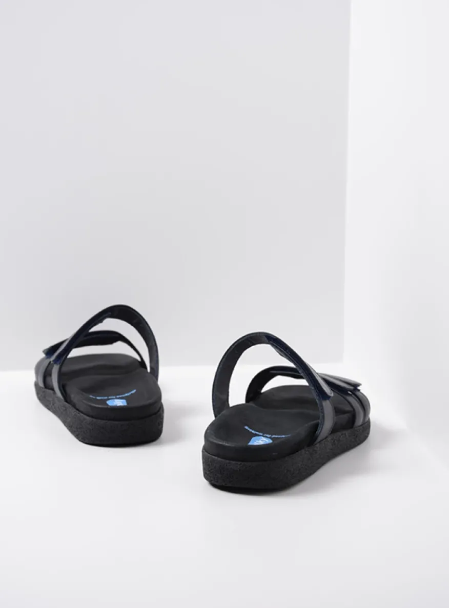 Cirrus - donkerblauw leer