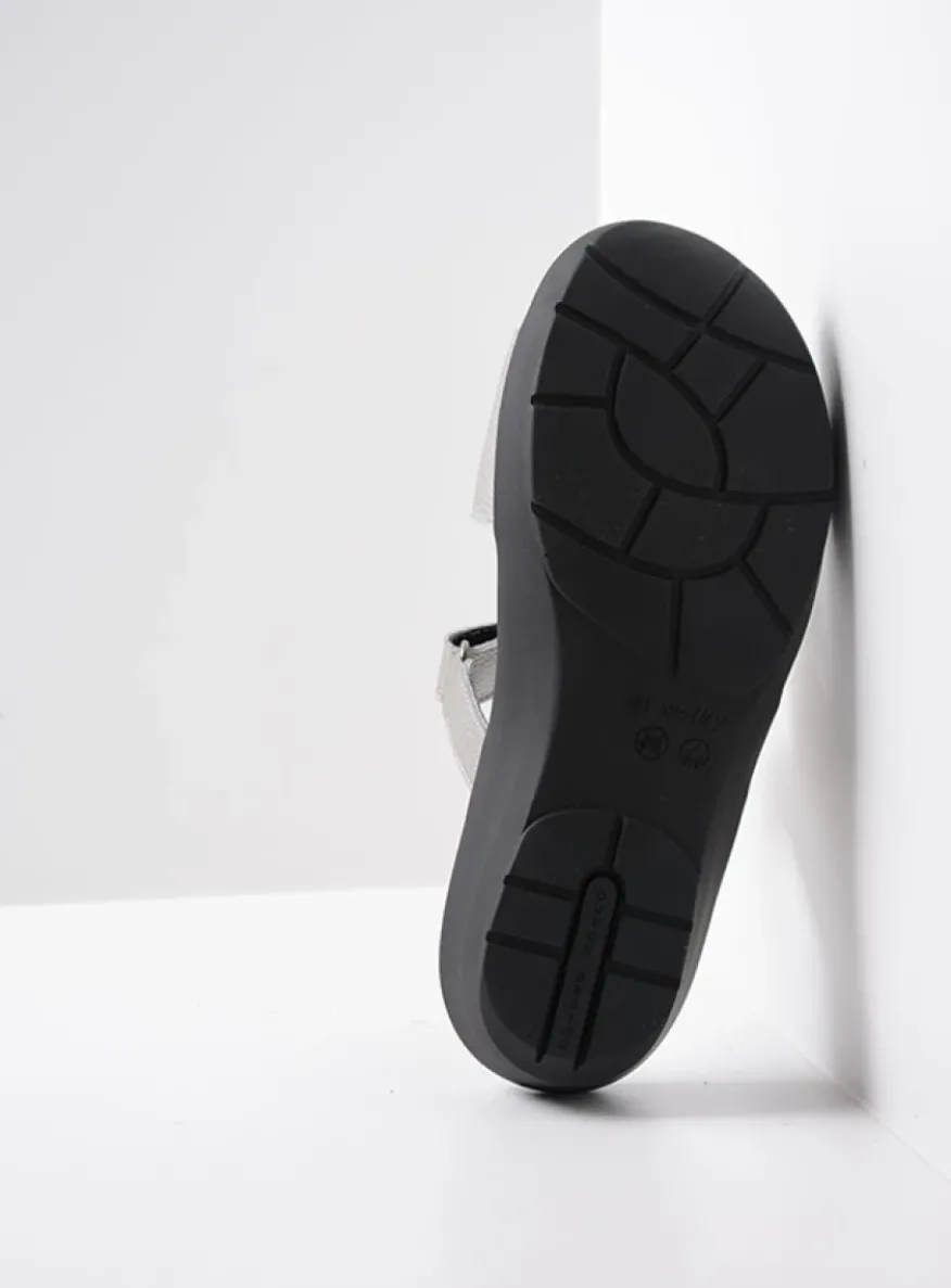 Collins - zilver leer