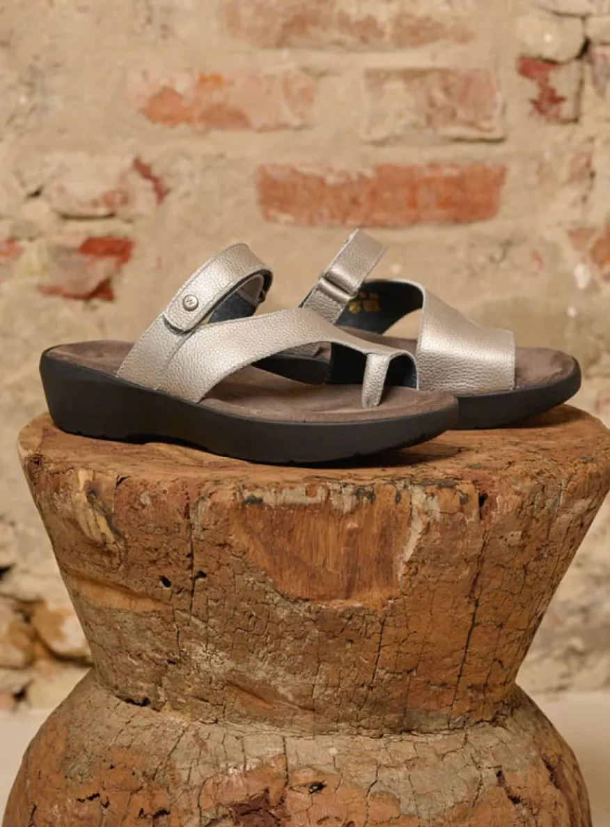 Collins - zilver leer