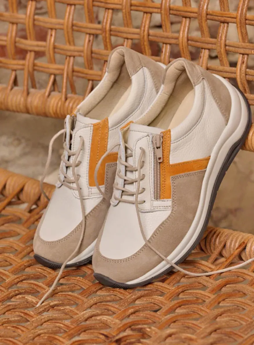 Comrie - beige/safari combi leer
