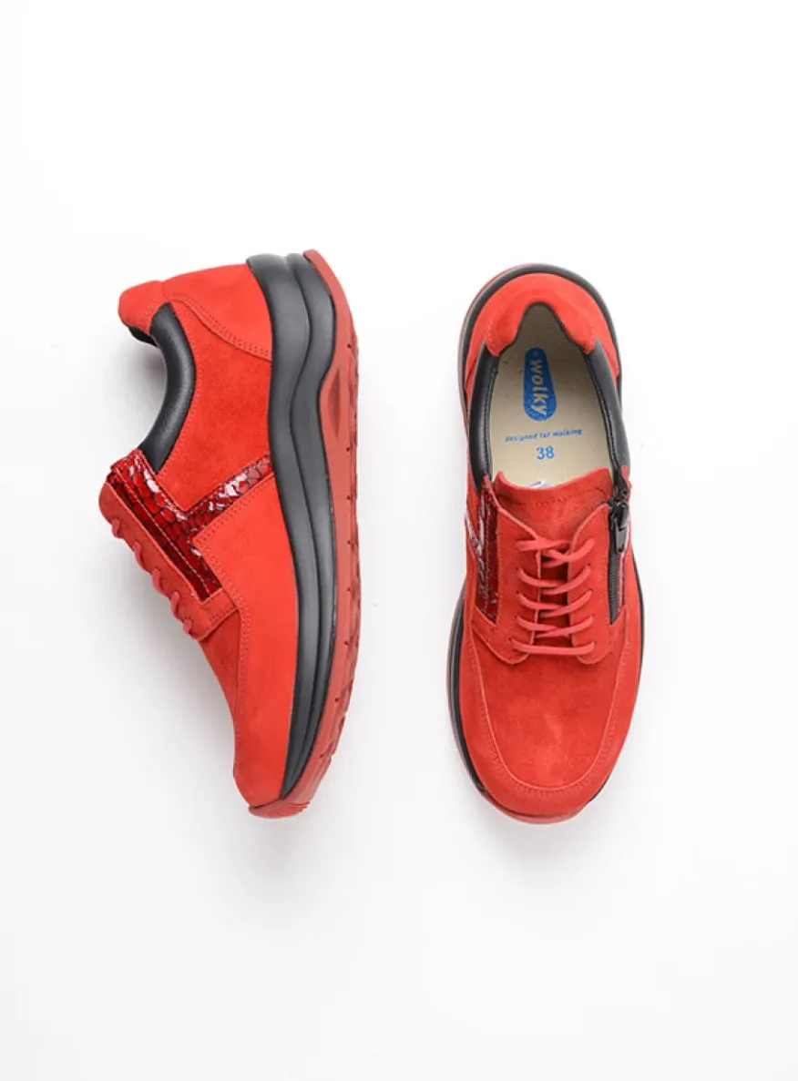 Comrie - rood combi leer