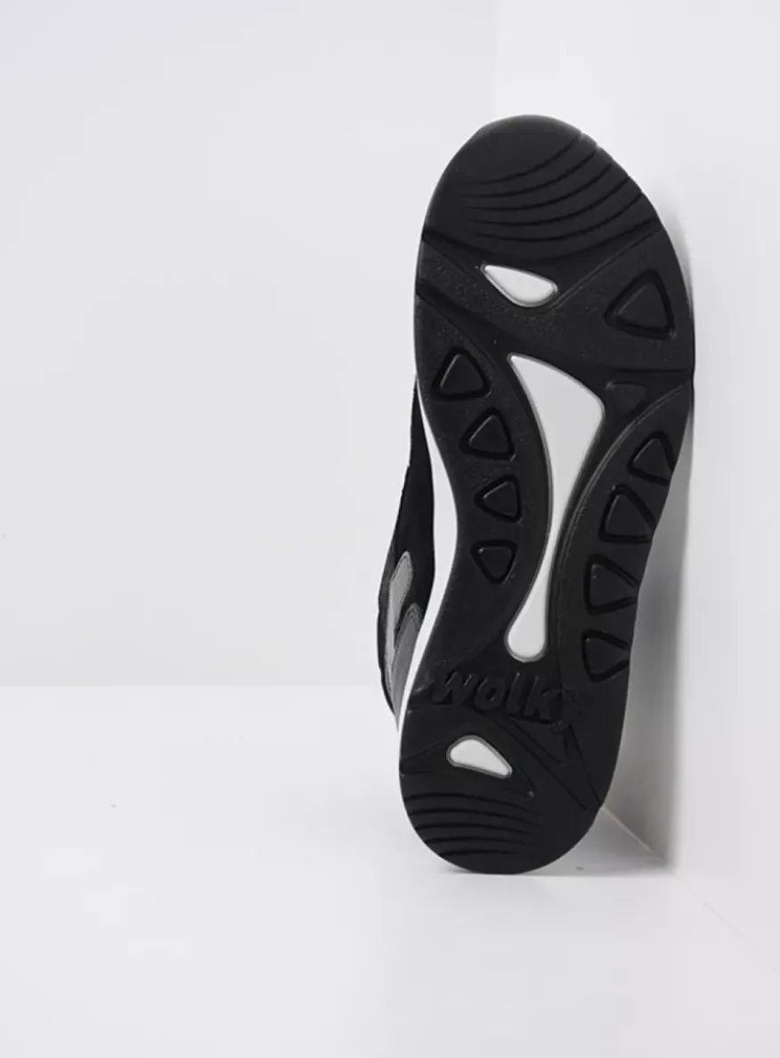 Crown S2F - zwart stretchleer