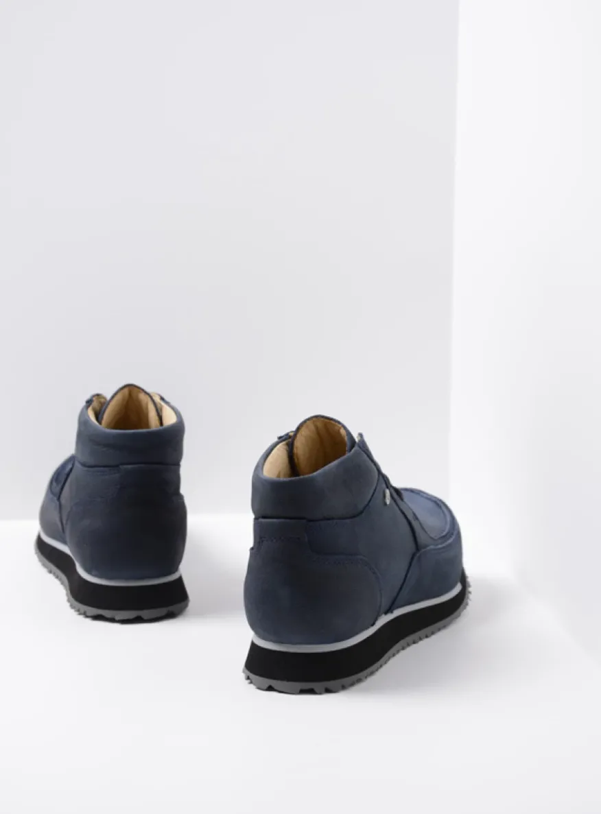 e-Boot - blauw stretch nubuck