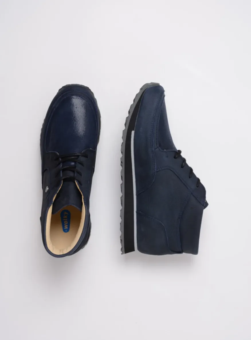 e-Boot - blauw stretch nubuck