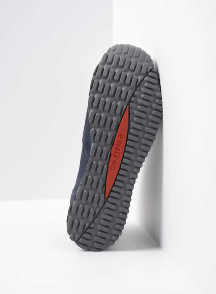 e-Boot - blauw stretch nubuck