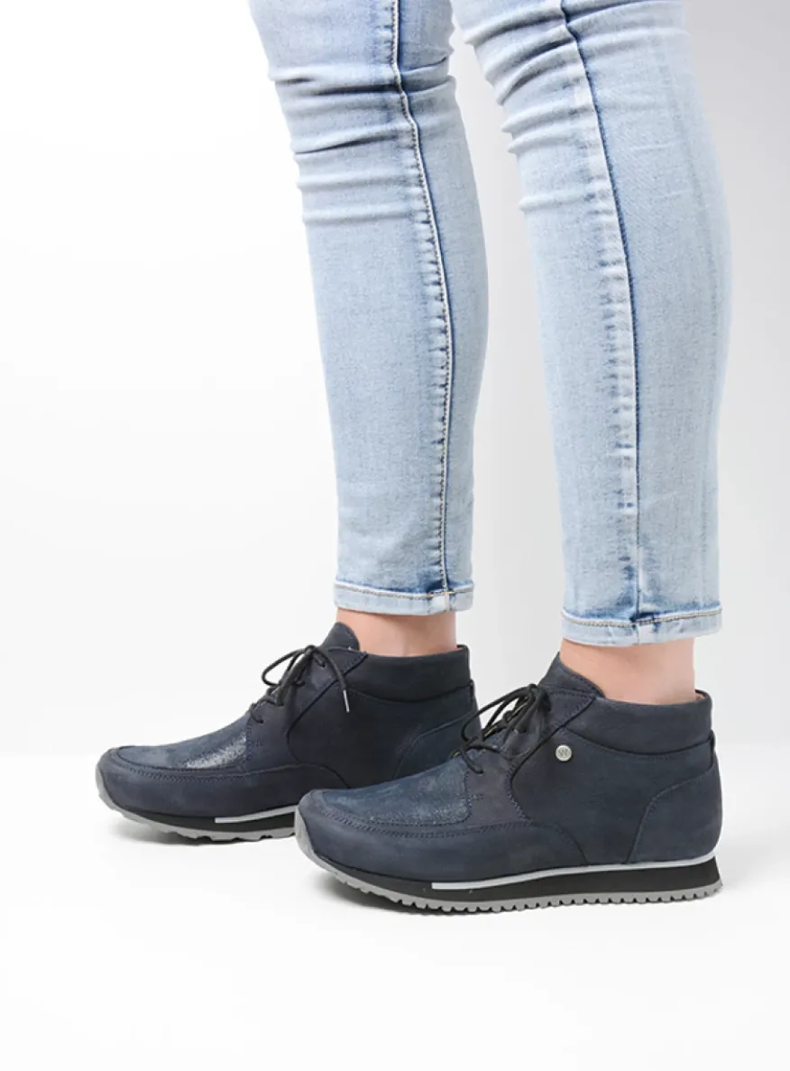 e-Boot - blauw stretch nubuck