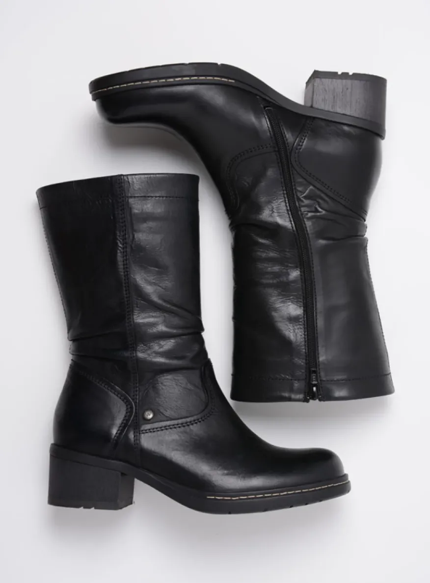 Edmonton - zwart gepoetst leer