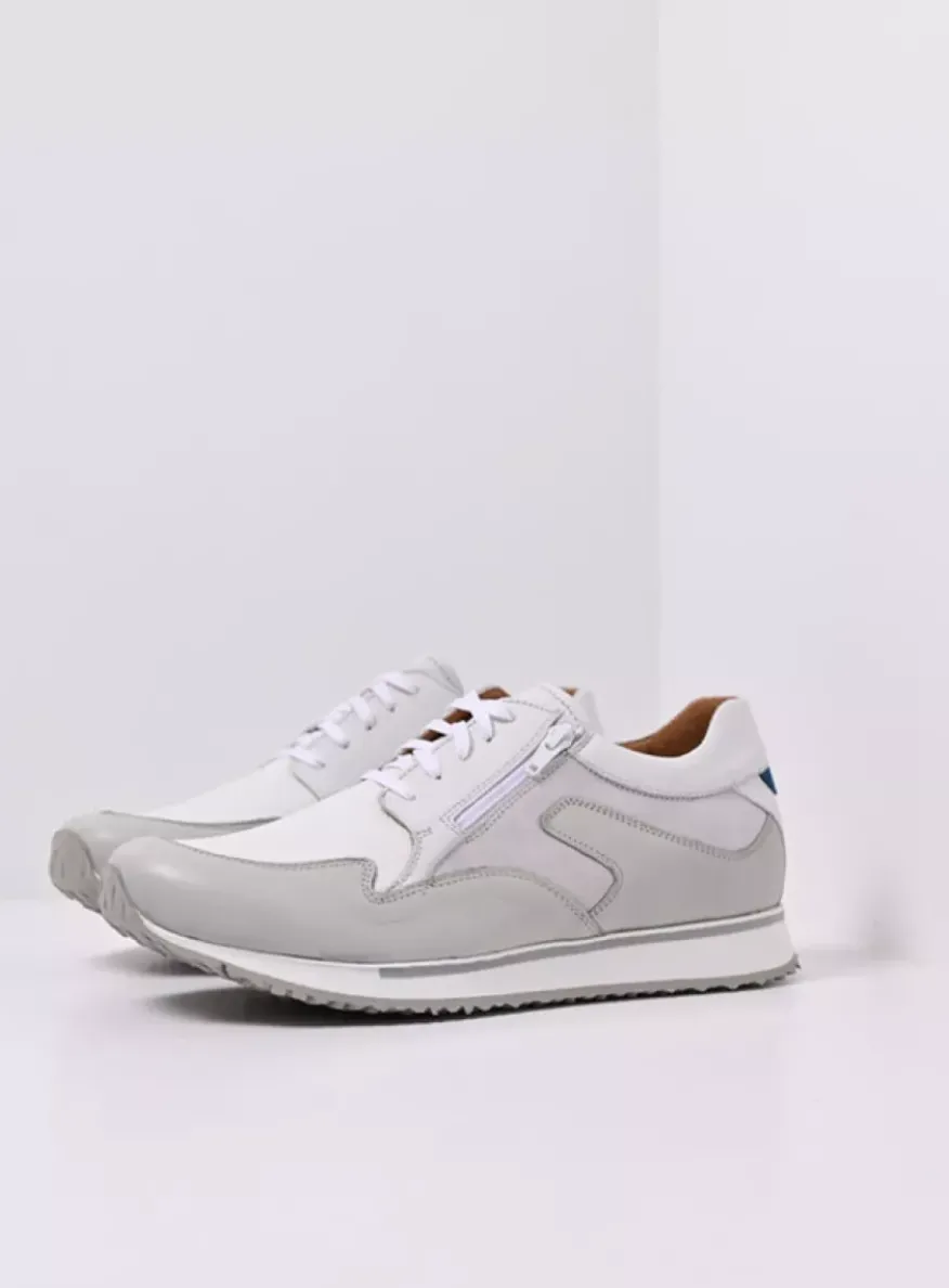 e-Go Men - wit combi stretch leer