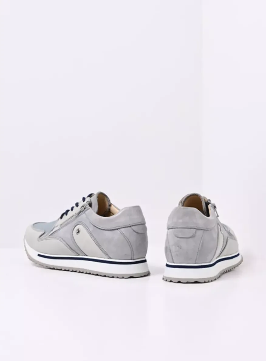 e-Go S2F - blauw combi stretch leer