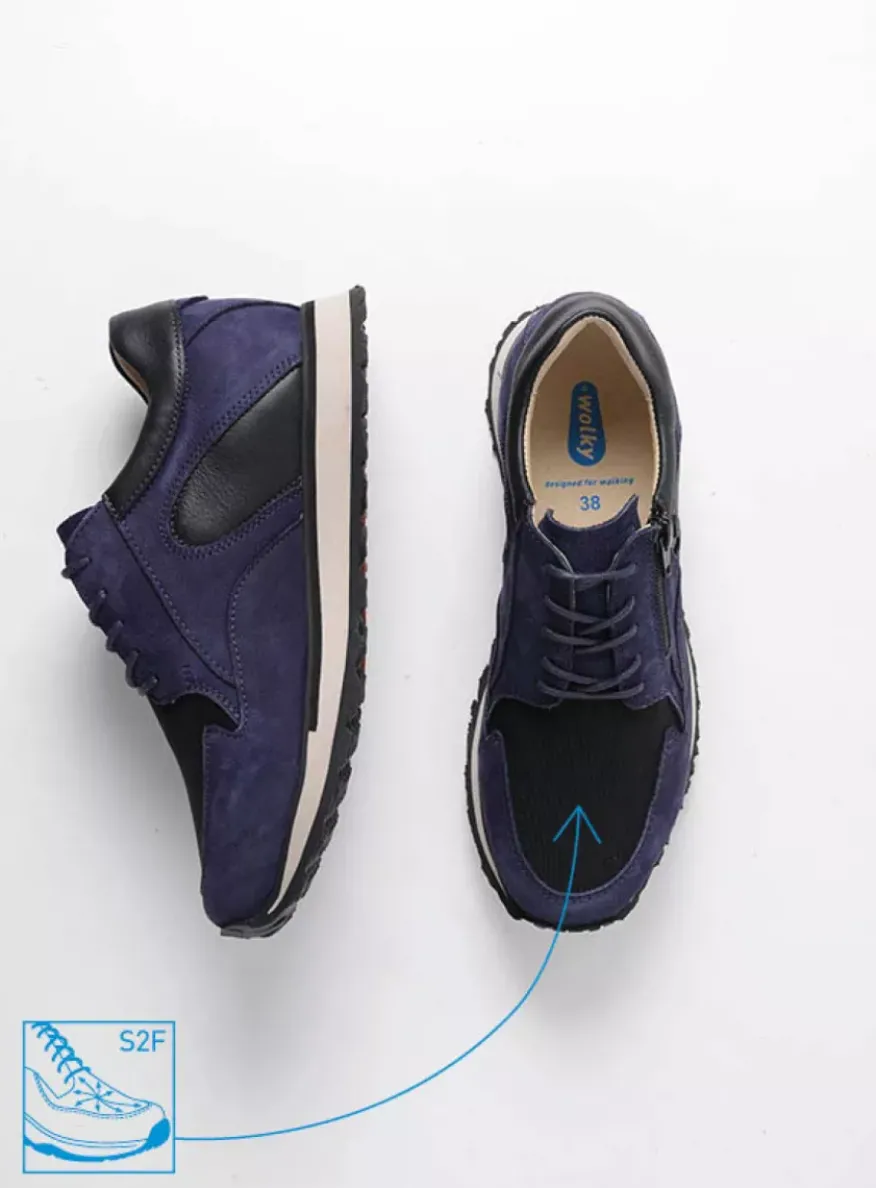 e-Go S2F - paars combi stretch leer