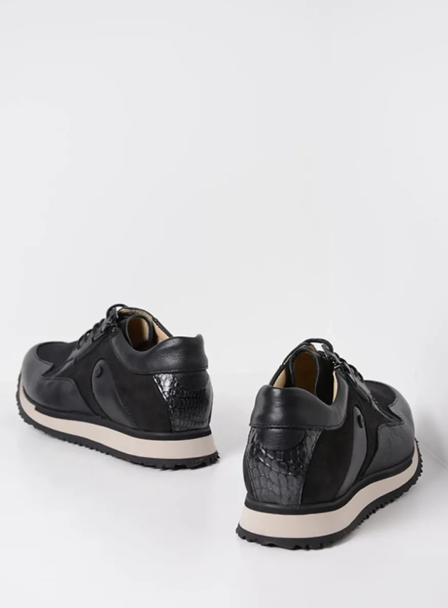 e-Go S2F - zwart combi stretchleer