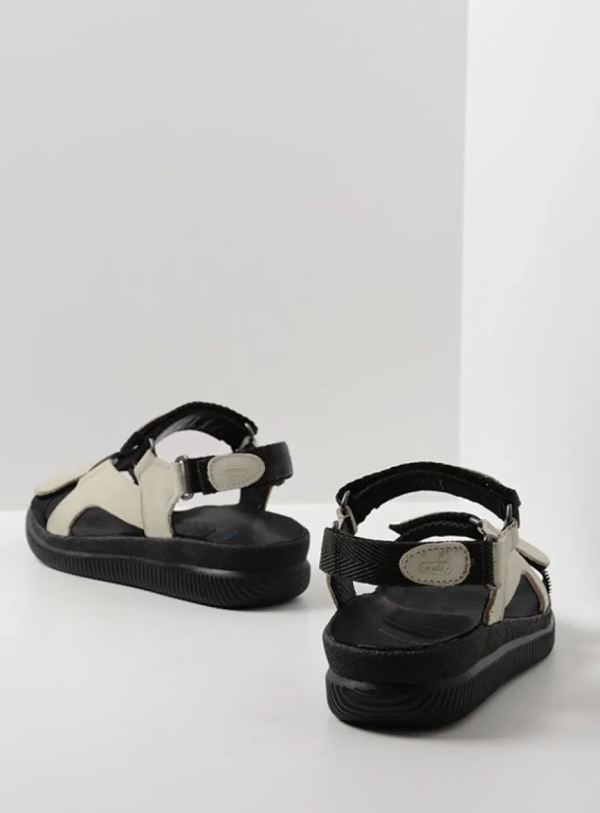 Energy Lady - gebroken wit gevet leer