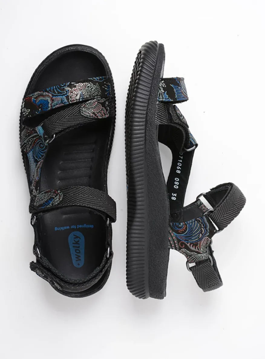 Energy Lady - zwart/blauw suede