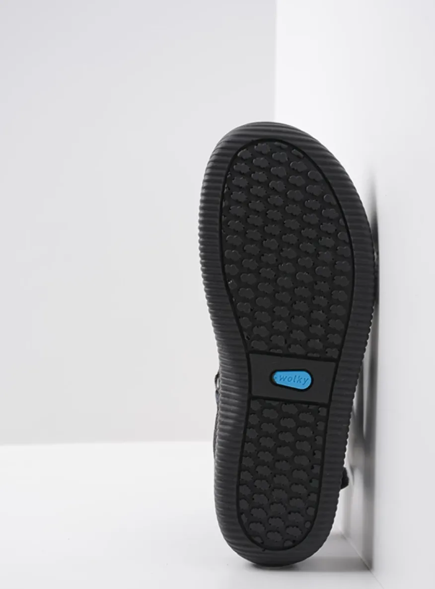 Energy Lady - zwart/blauw suede