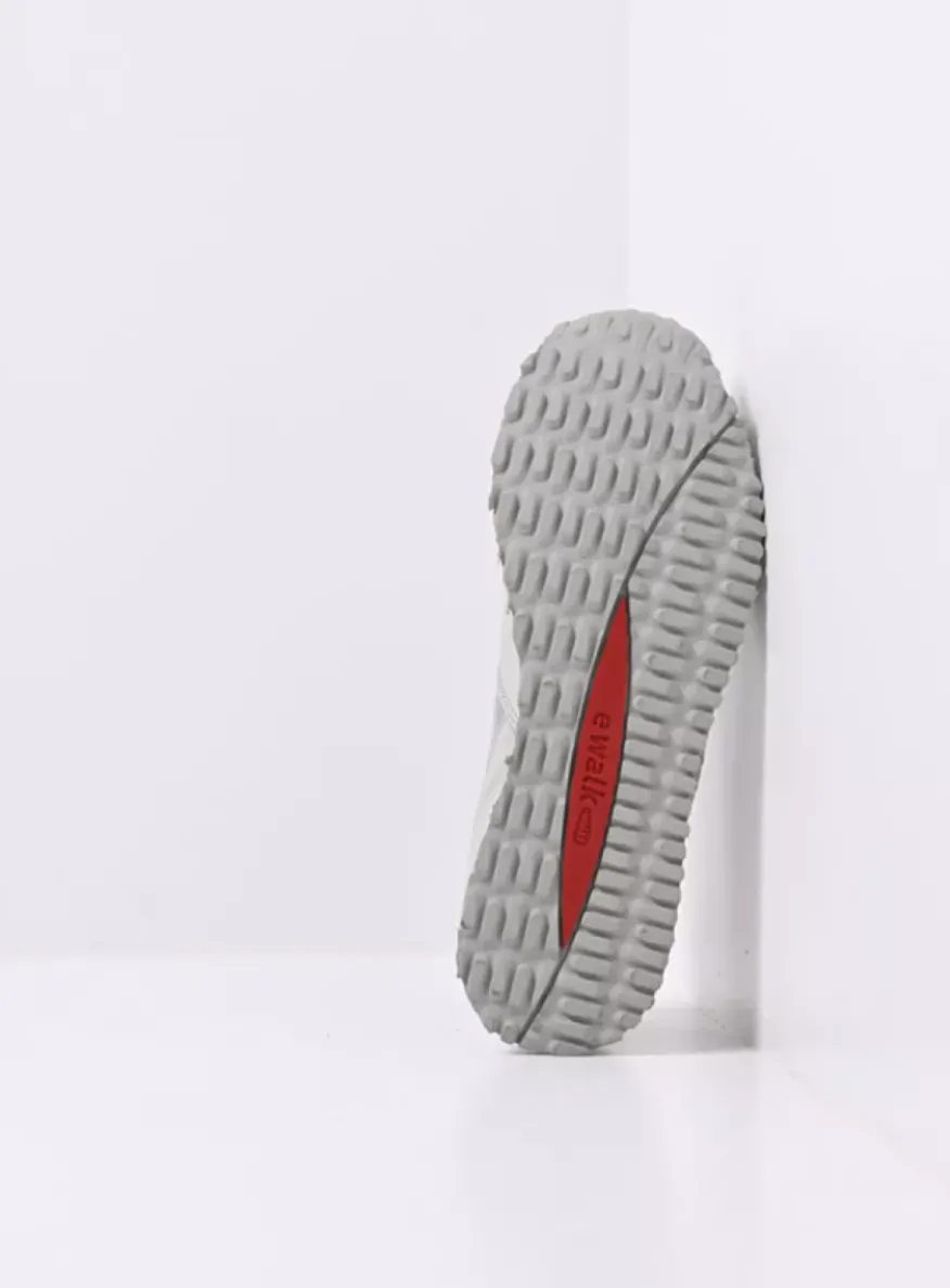 e-Step - blauw combi stretch leer