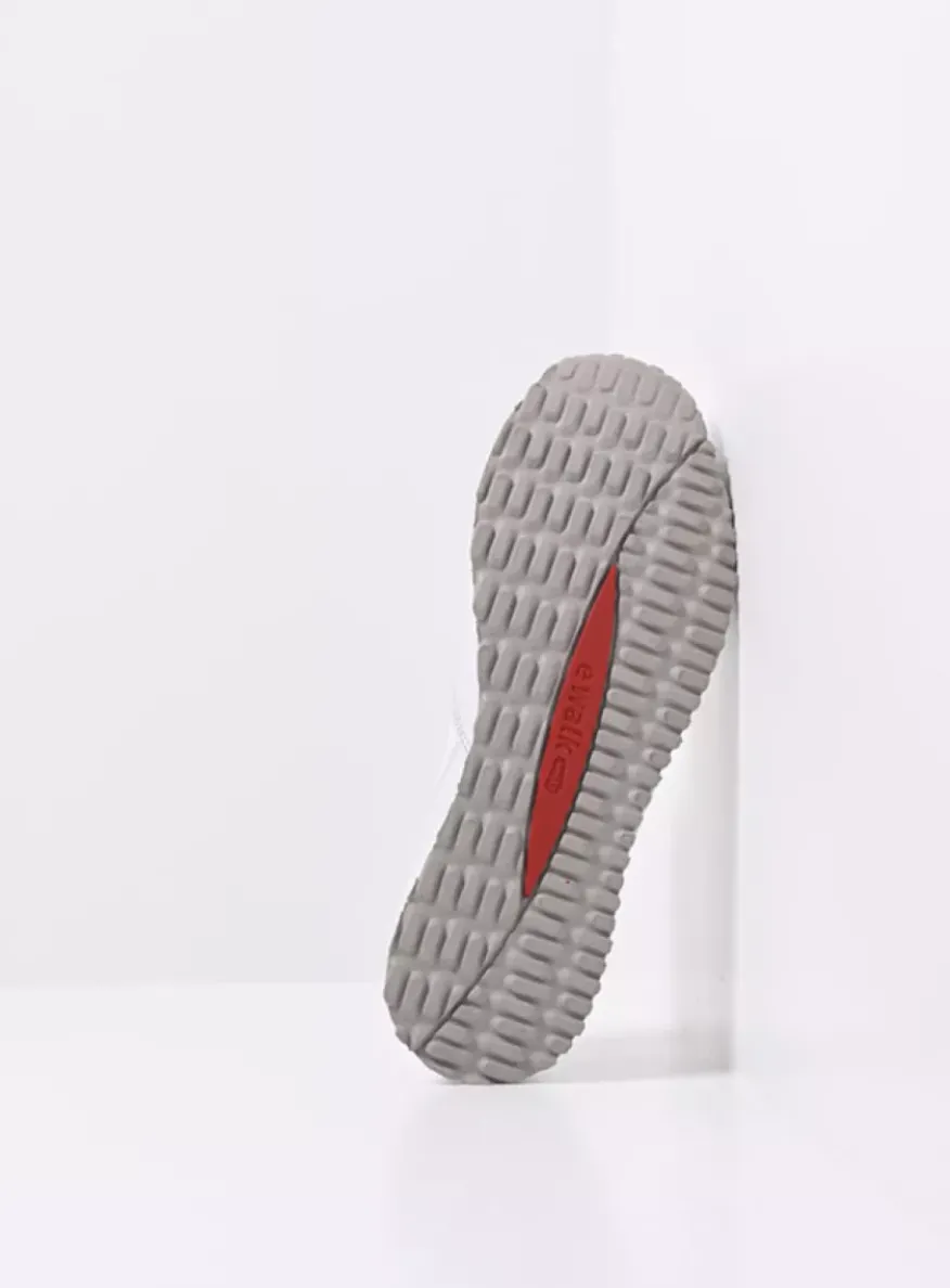 e-Step - wit combi stretch leer