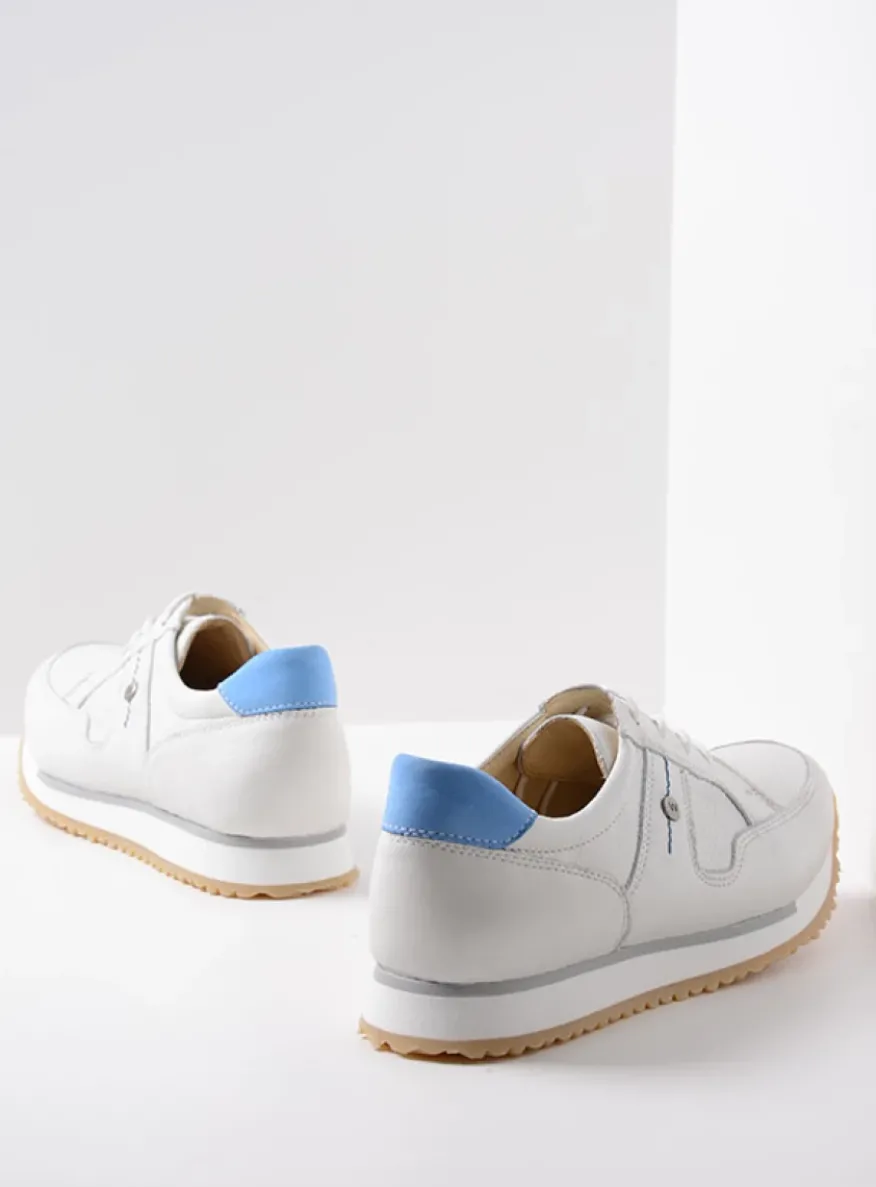 e-Walk - wit/blauw leer