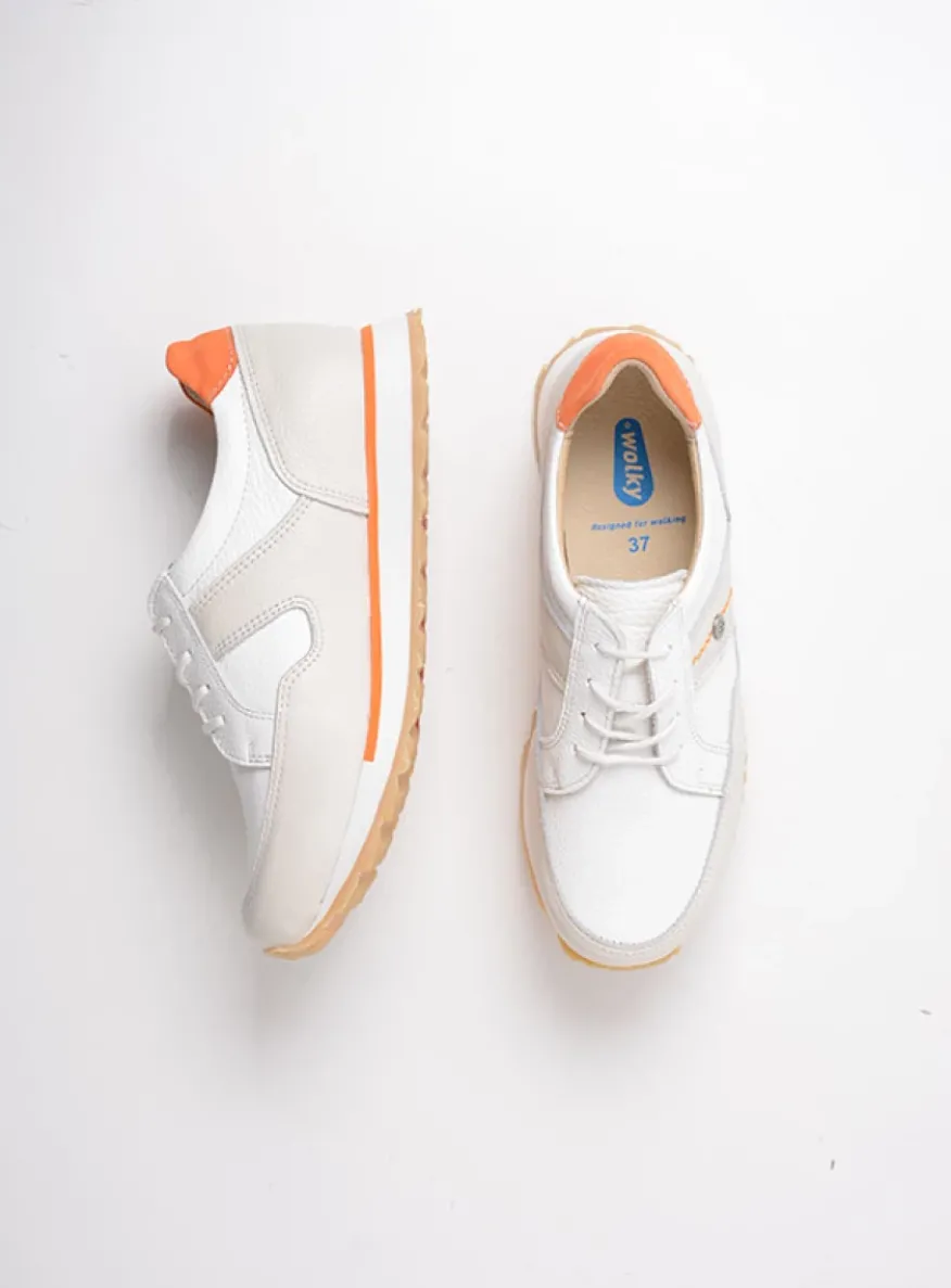 e-Walk - wit/gebroken wit leer