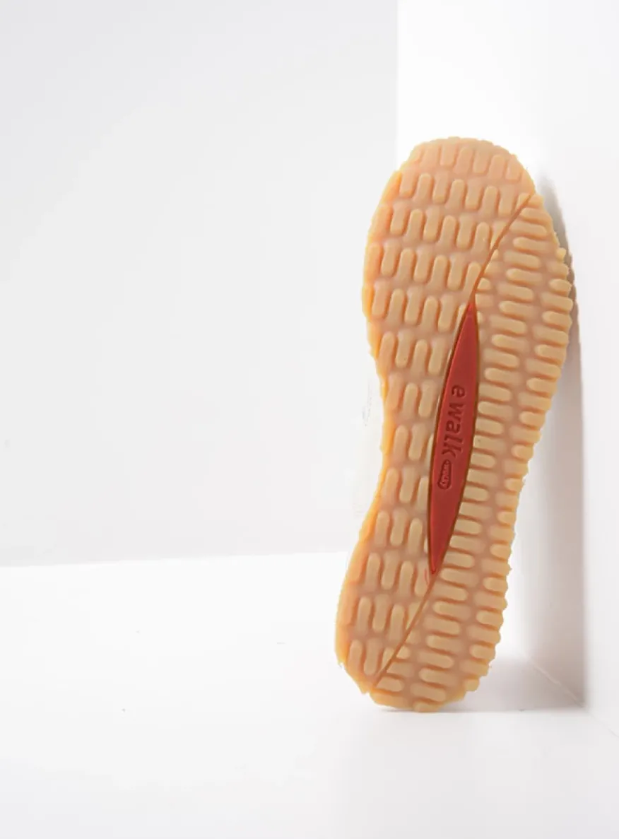e-Walk - wit/gebroken wit leer