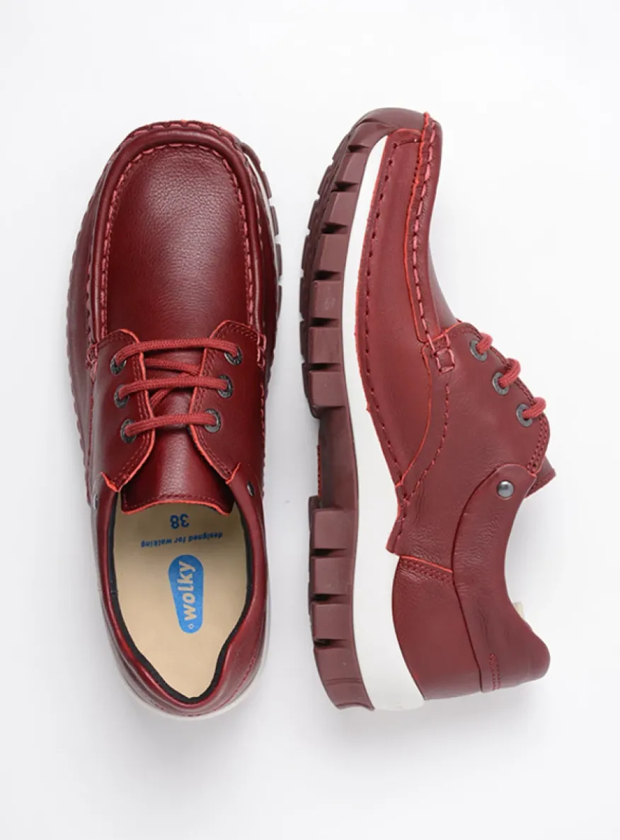 Fly - donkerrood leer