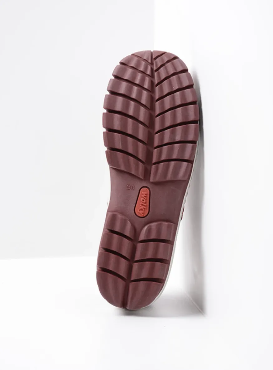 Fly - donkerrood leer