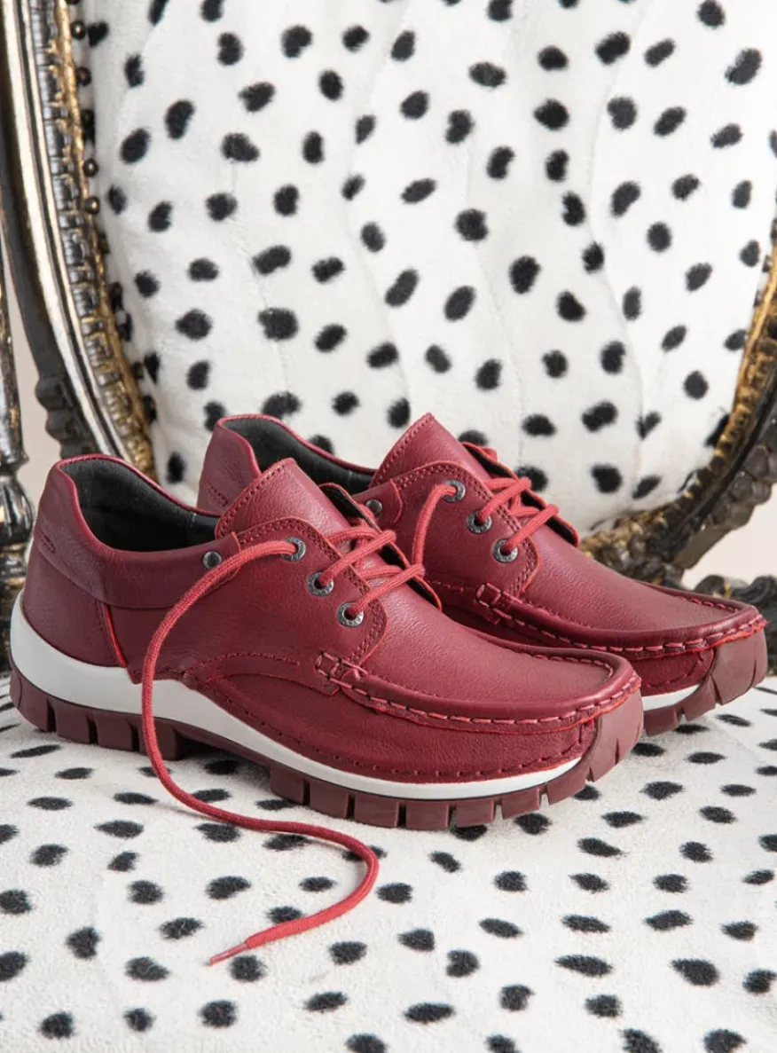 Fly - donkerrood leer