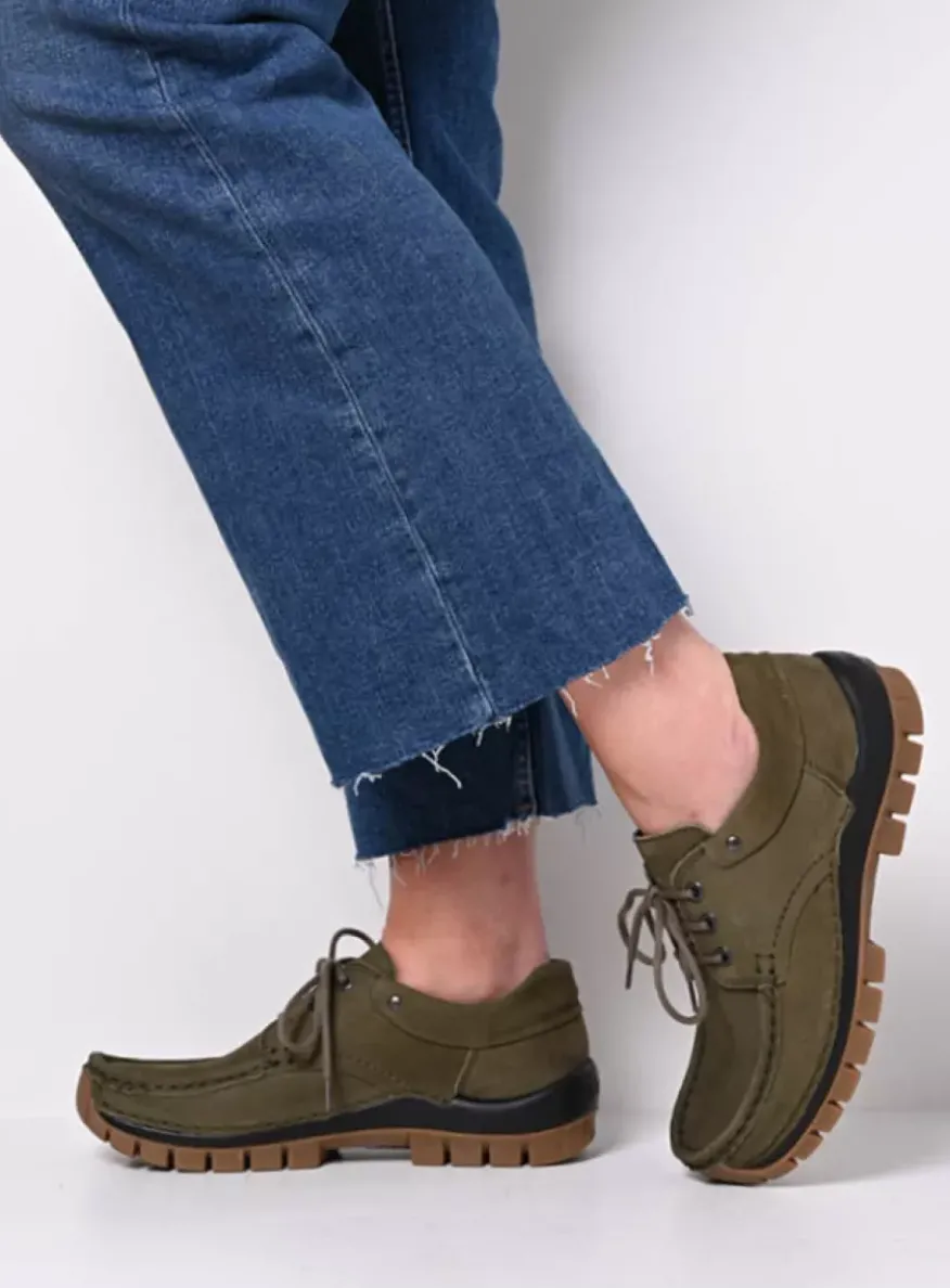 Fly - pesto groen nubuck