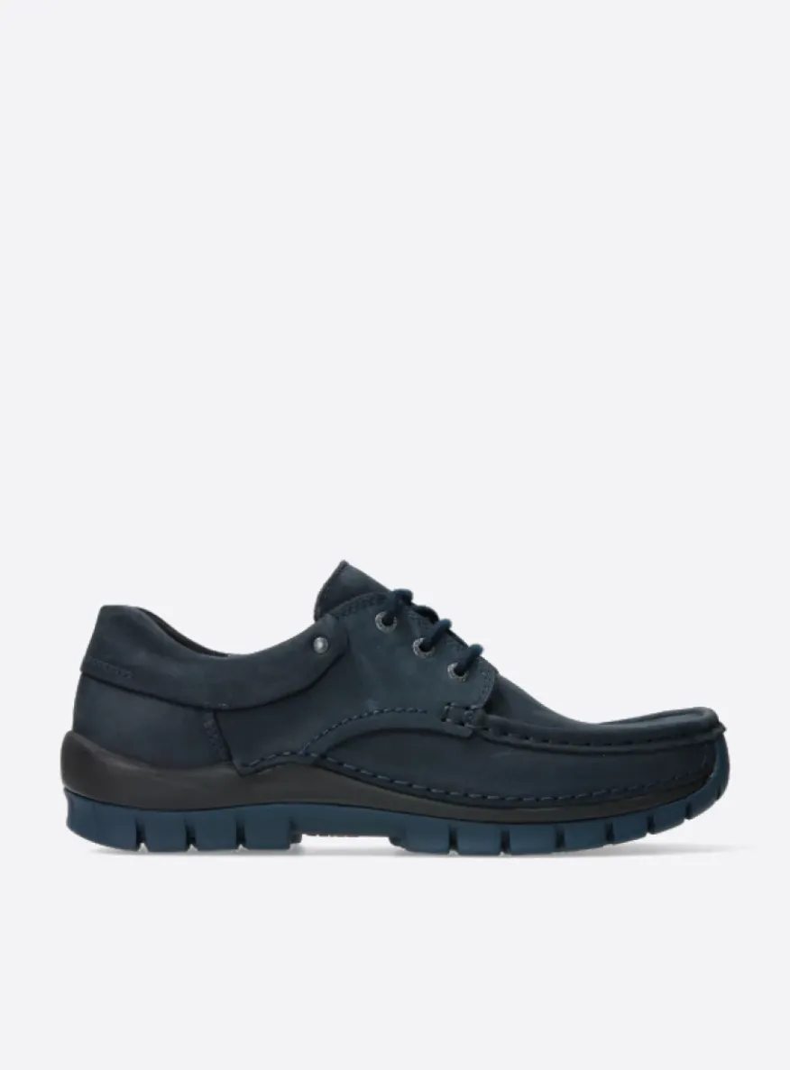 Fly men - blauw nubuck