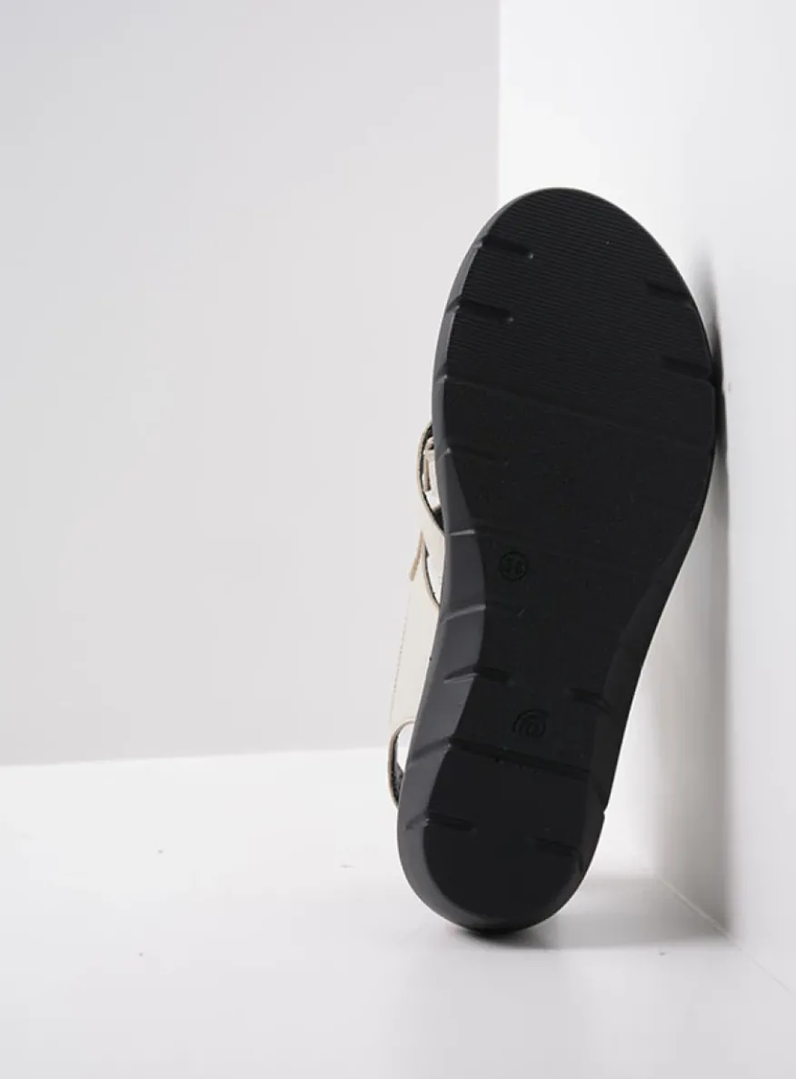 Ikaria - gebroken wit leer