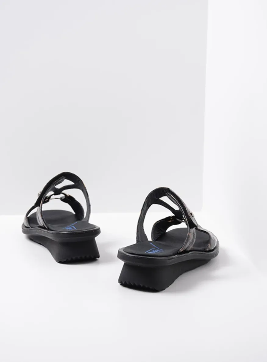 Isa - brons croco lakleer