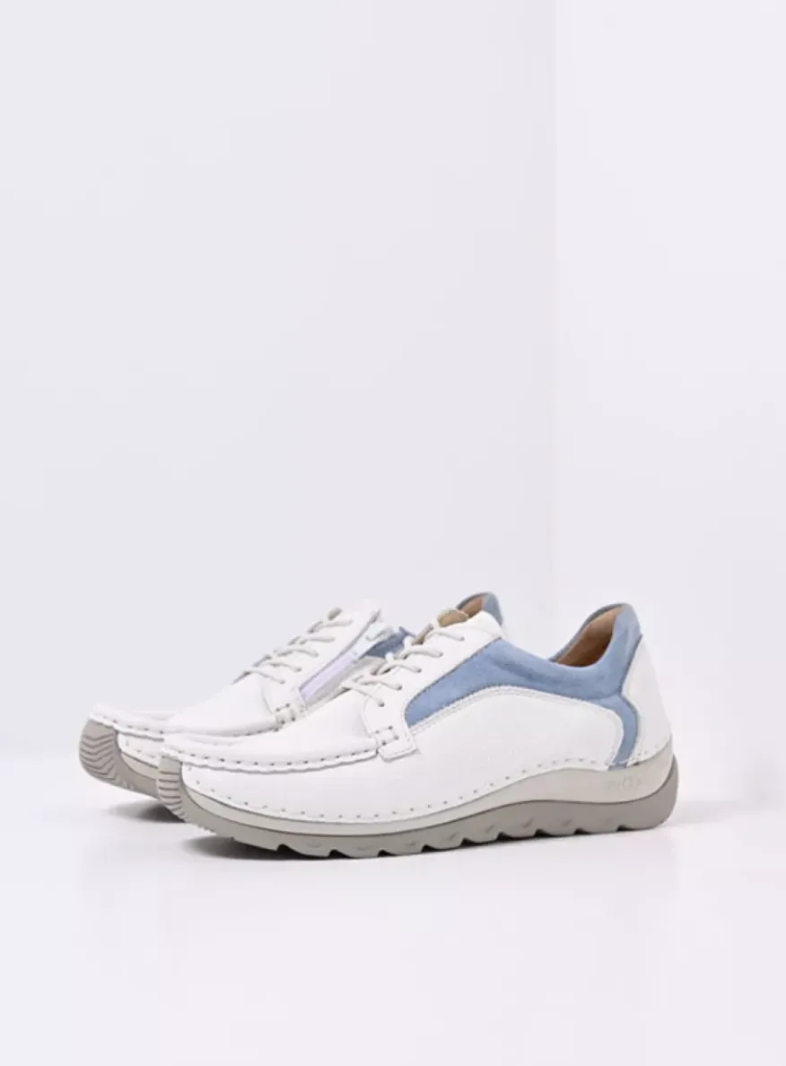 Japura - wit-lichtblauw leer