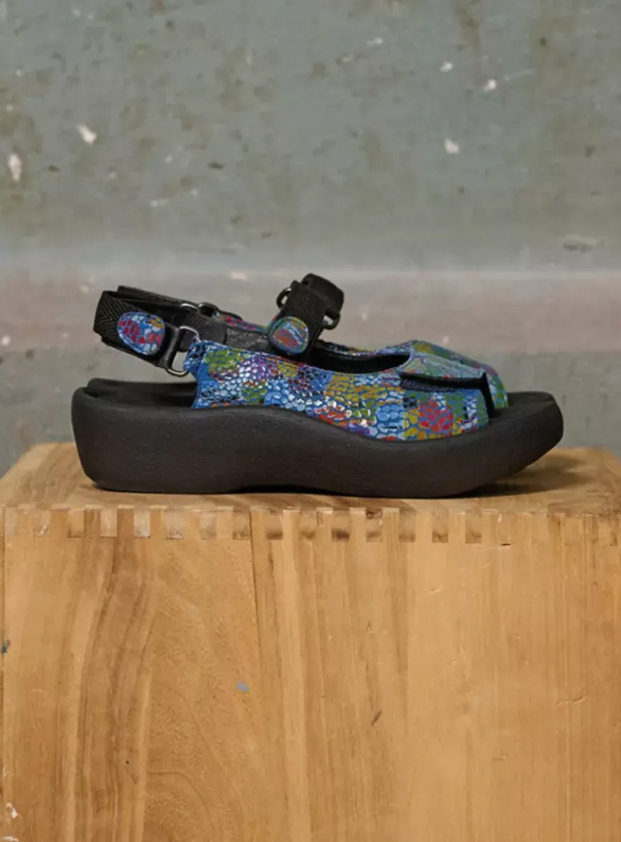 Jewel - jeansblauw/multi leer