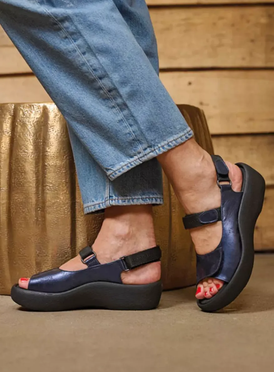 Jewel - marineblauw metallic nubuck