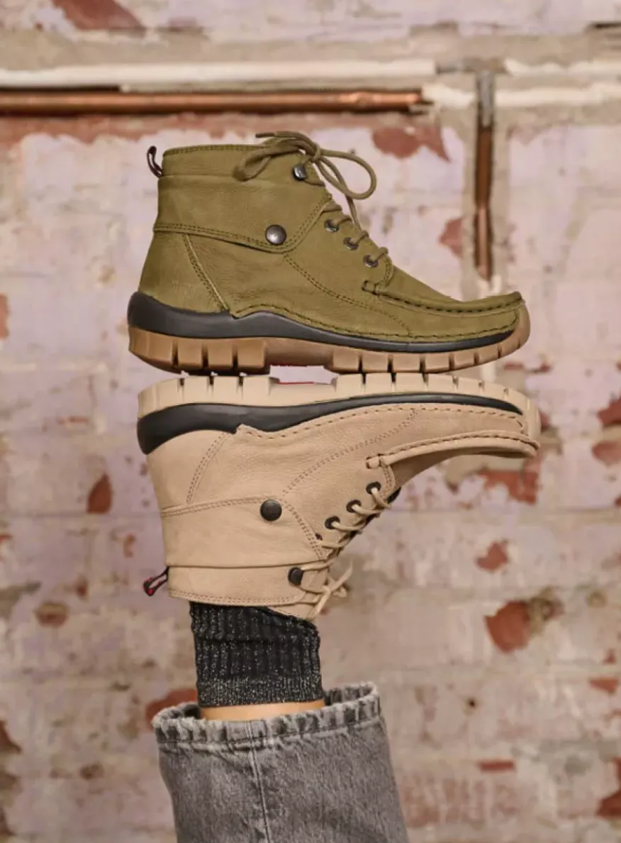 Jump - pesto groen nubuck