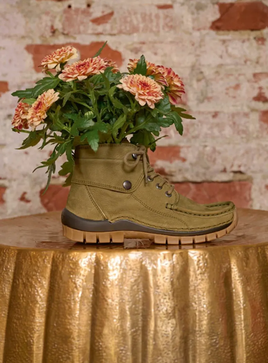 Jump - pesto groen nubuck