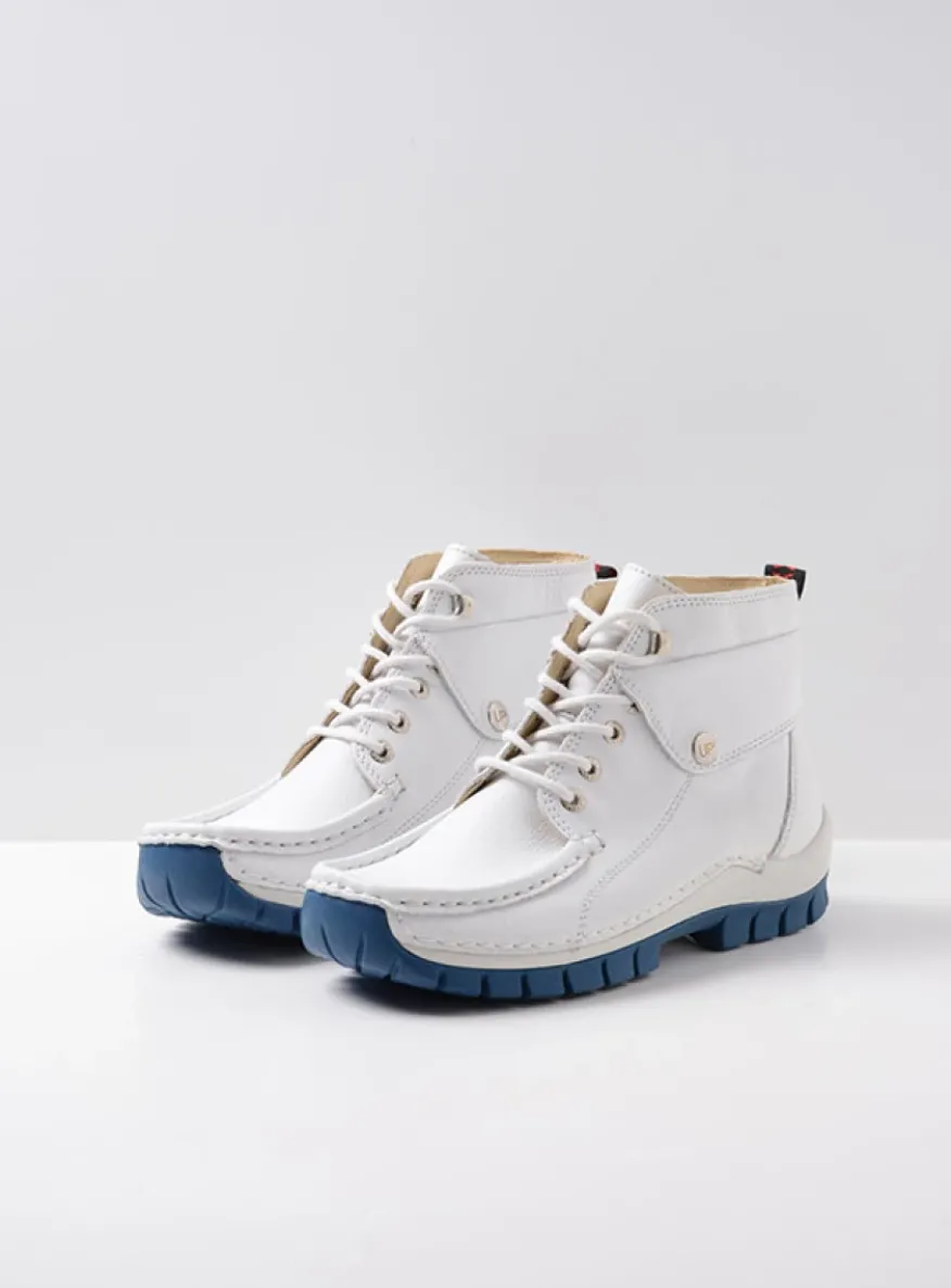 Jump Summer - wit/blauw leer