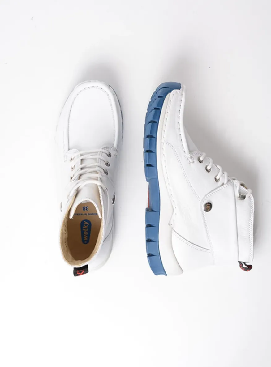 Jump Summer - wit/blauw leer