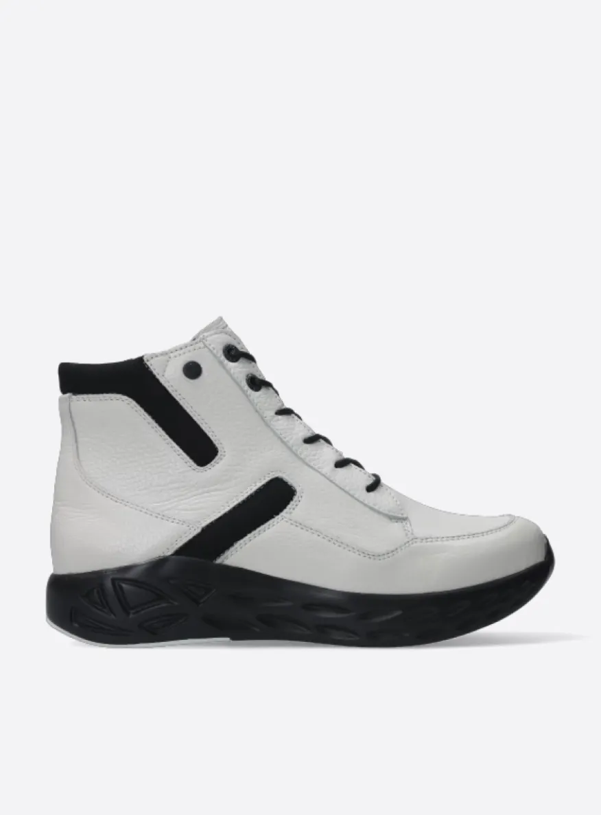 Leap - wit combi leer