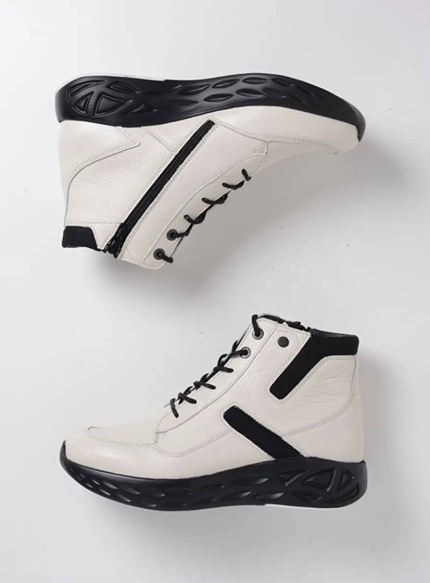 Leap - wit combi leer